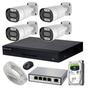 4 MP COLORVU WITH AUDIO IP CAMERA SET WITH 4 CHN NVR CP PLUS